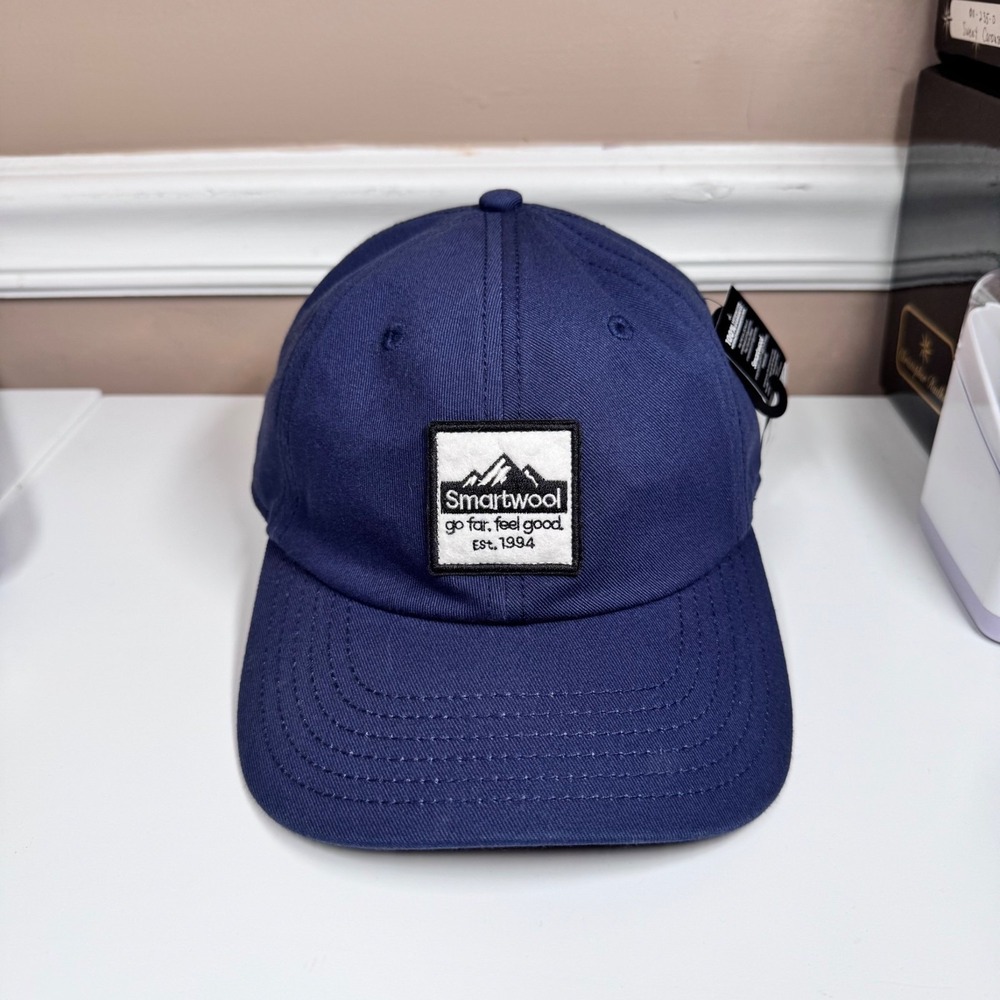 Smartwool NWT Deep Navy Logo 100% Cotton‎ Ball Cap Hat